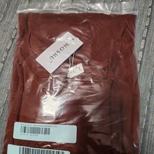 MOSHU Rust Red Knit Top